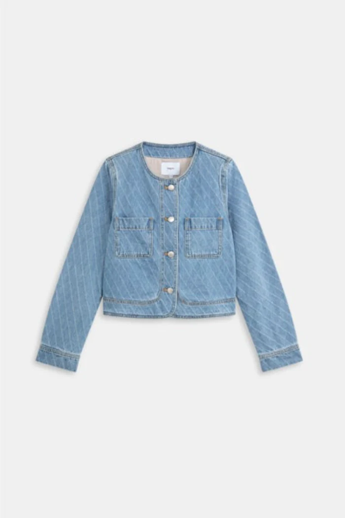 Delya Short Jacquard Denim Jacket