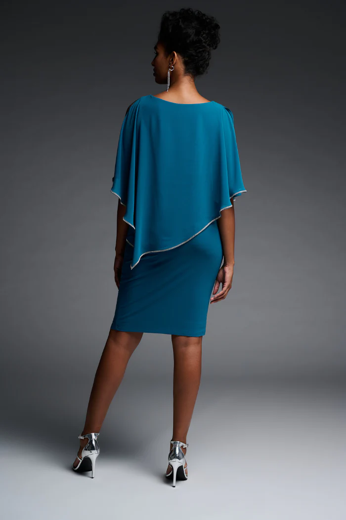 Diamanté Trim Chiffon Overlay Dress - Image 7