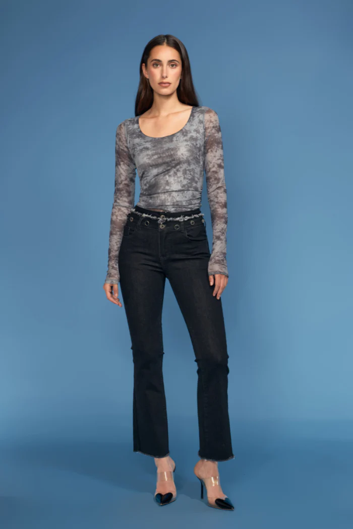 Double Waist Band Denim Jean