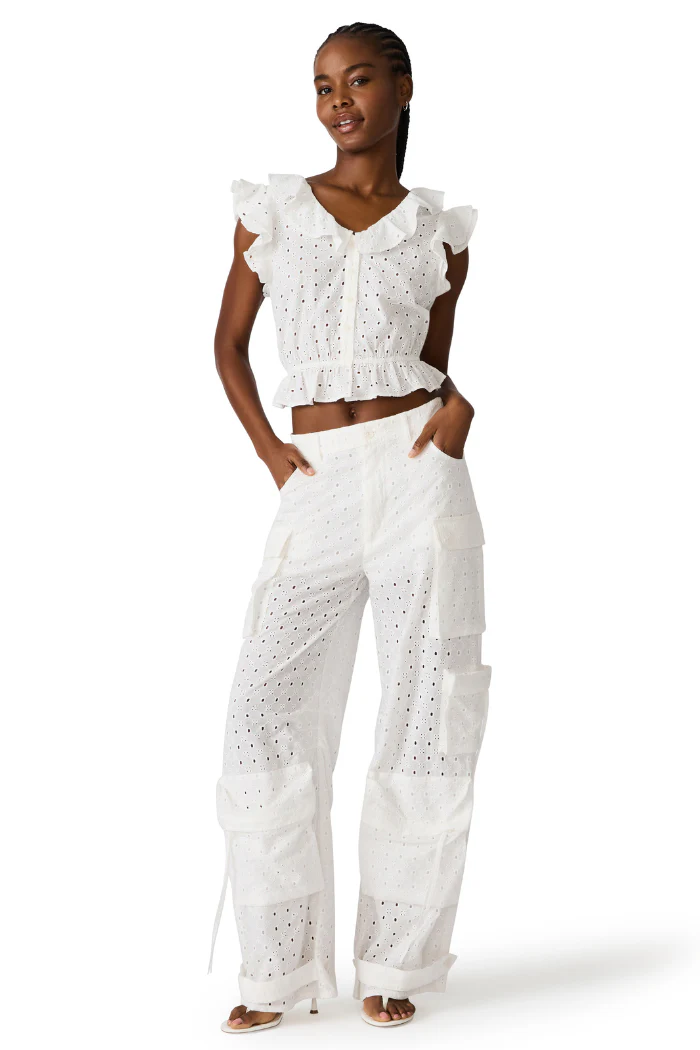 Duo Pant White Eyelet