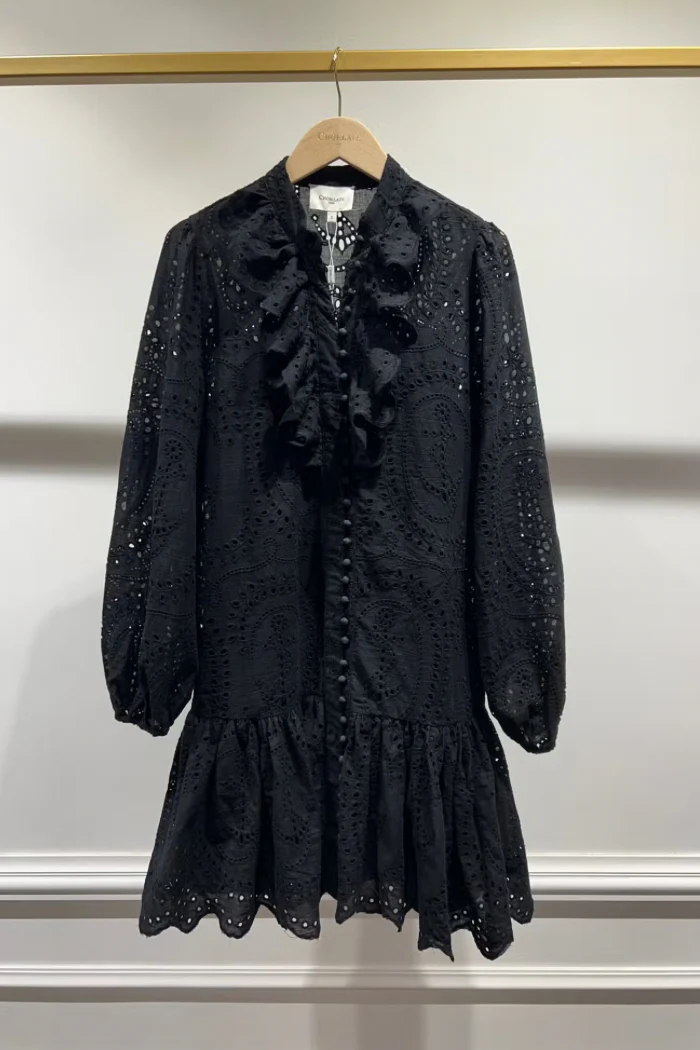 Embroidered Cotton Lace Dress - Image 6