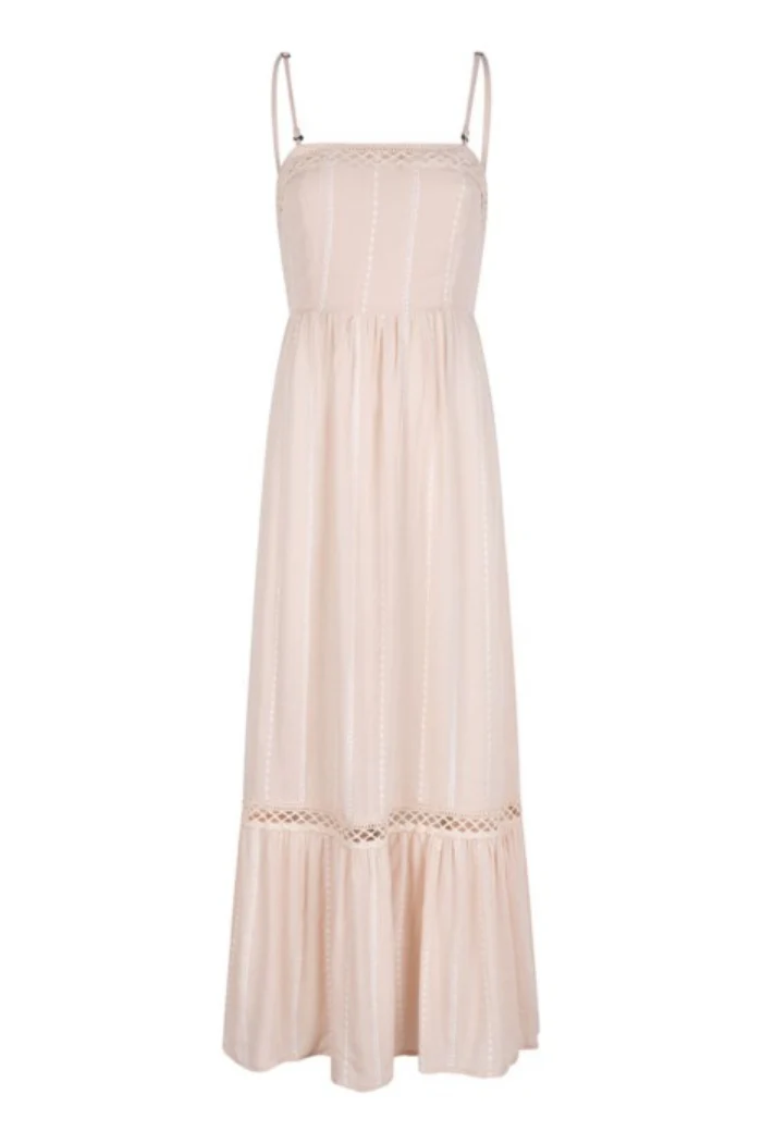Embroidered Crinkle Dress