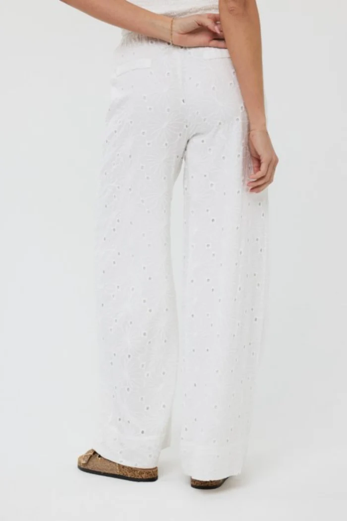 Embroidered Flower Trousers - Image 3