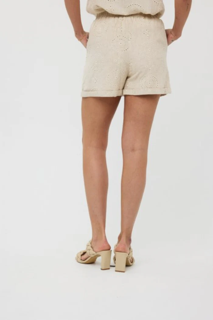Embroidered Linen Shorts - Image 4