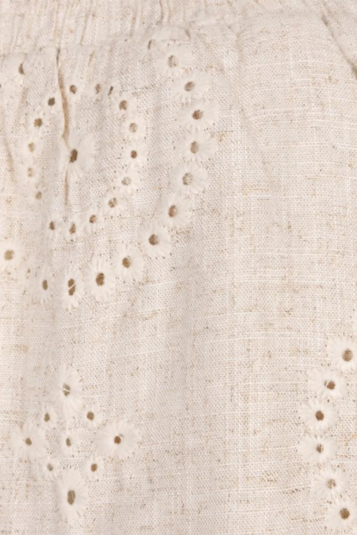 Embroidered Linen Shorts - Image 5