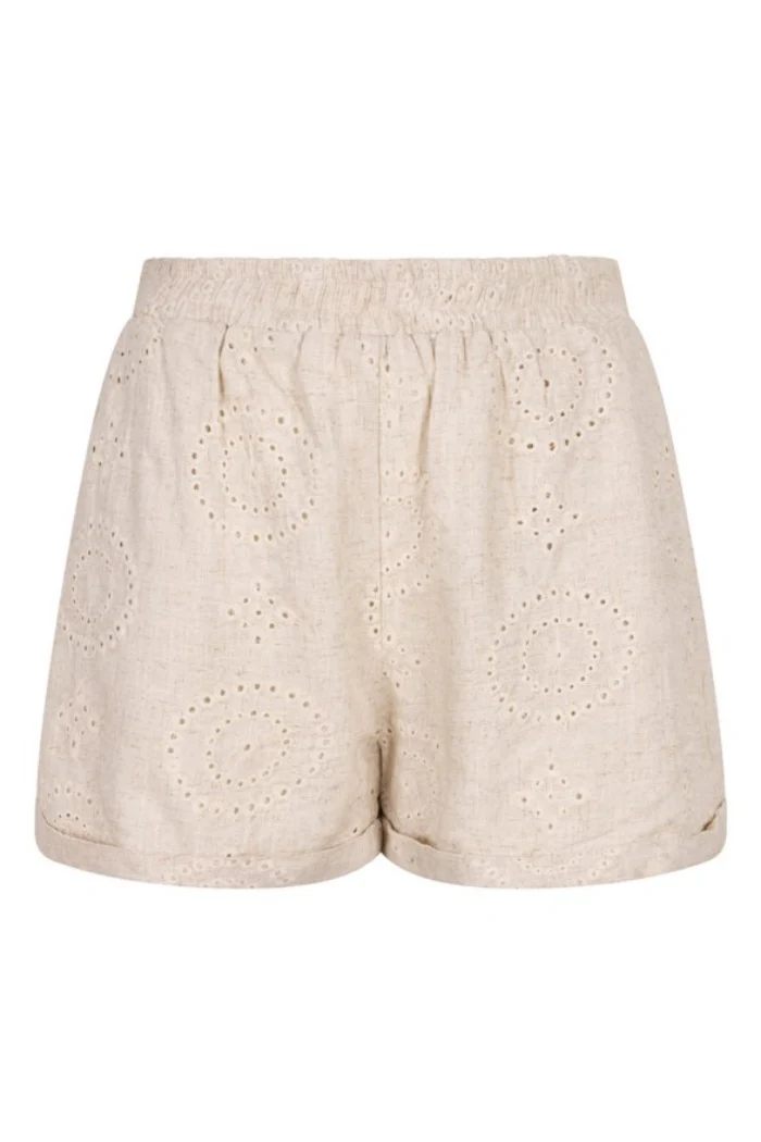 Embroidered Linen Shorts - Image 6