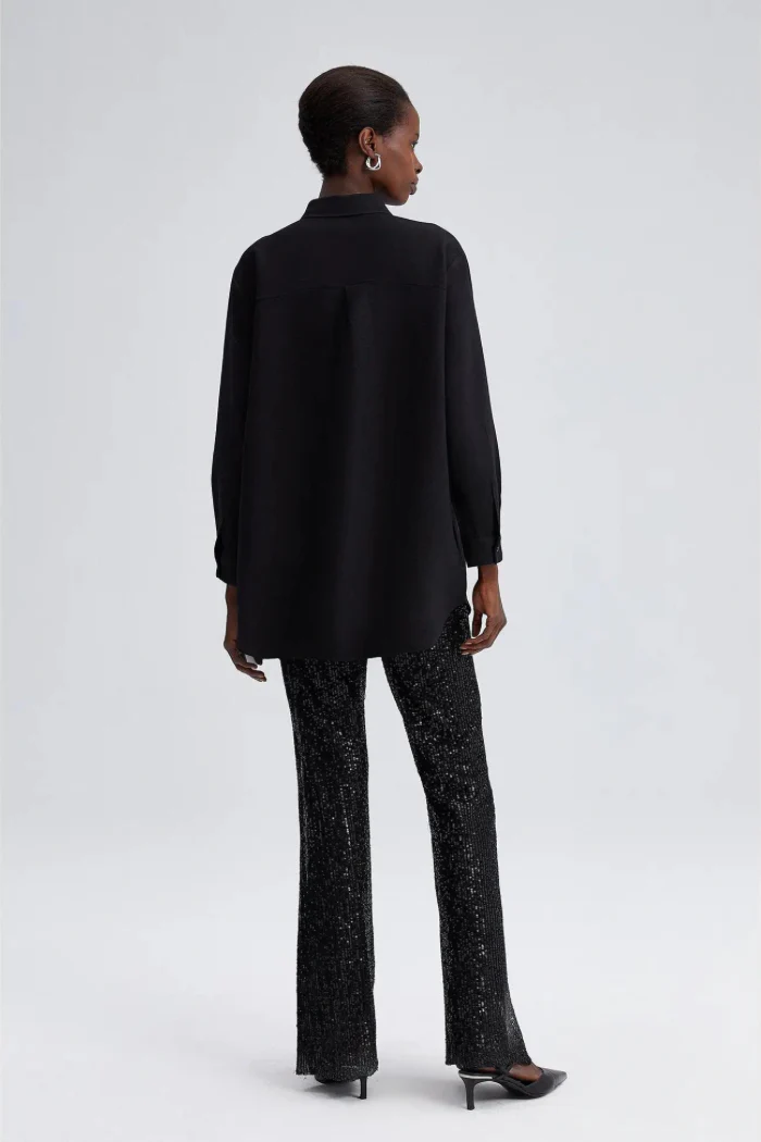 Embroidered Oversized Shirt - Image 4