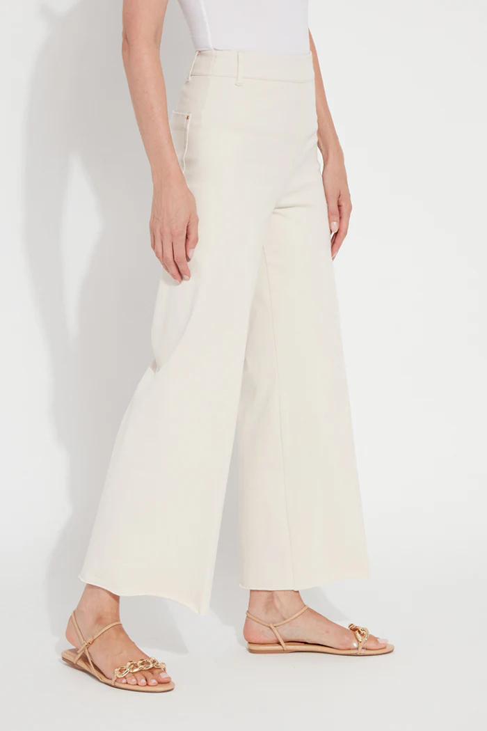 Erin High-Waist Wide-Leg Knit Denim - Oat - Image 3
