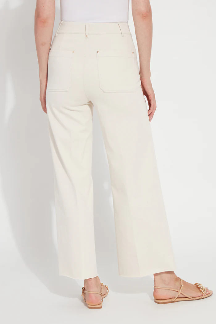 Erin High-Waist Wide-Leg Knit Denim - Oat - Image 4