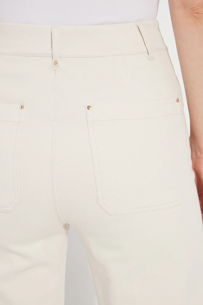 Erin High-Waist Wide-Leg Knit Denim - Oat - Image 6