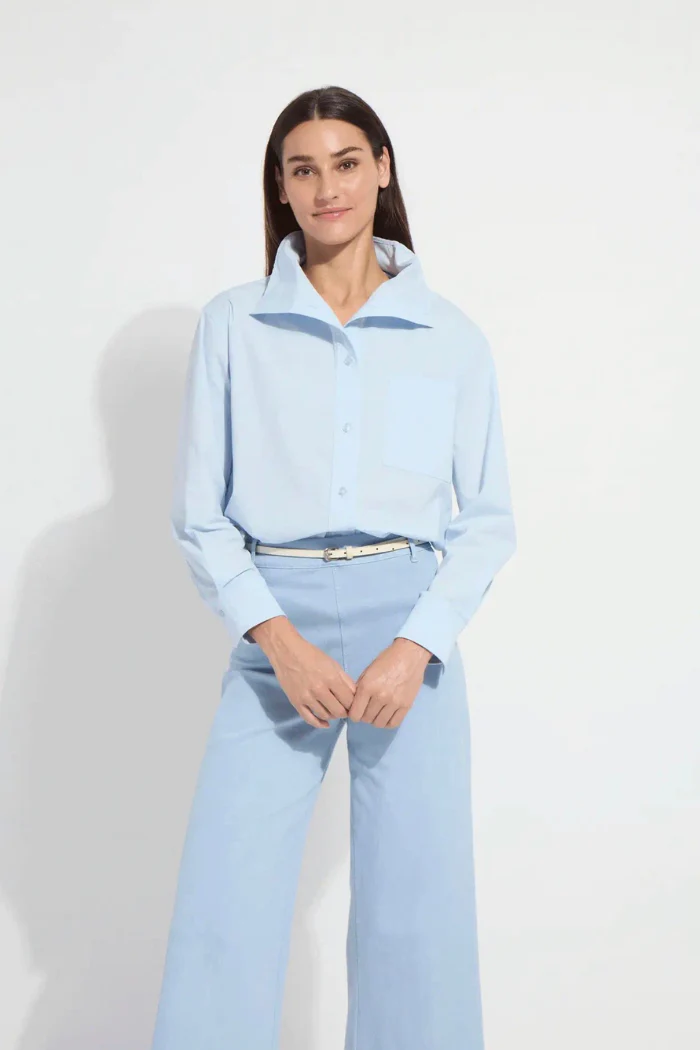 Erin Wide Leg Denim - Antique Wash Chalk Blue - Image 2