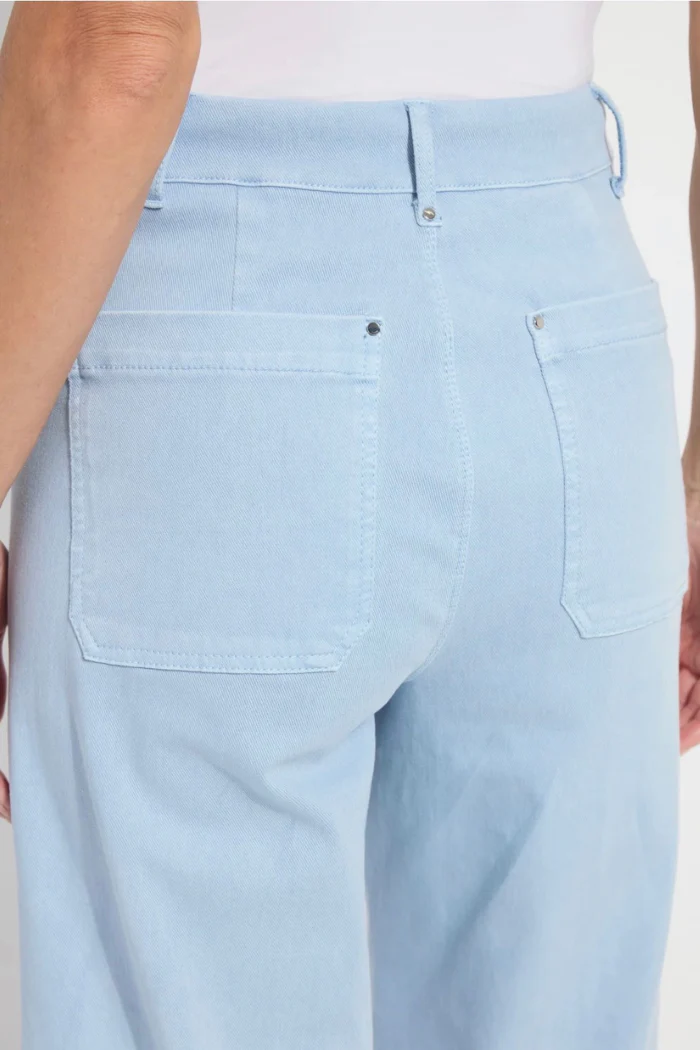 Erin Wide Leg Denim - Antique Wash Chalk Blue - Image 5