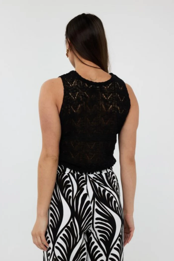 Fancy Knit Top - Black - Image 4