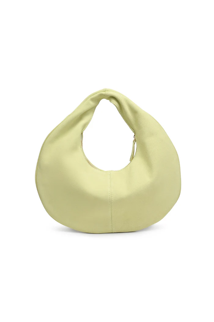 Farrah Suede Hobo Bag - Pistachio - Image 3