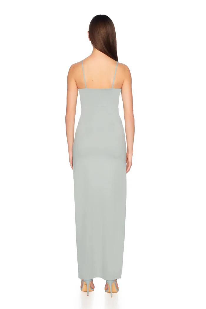 Faux Wrap String Slit Dress - Image 3