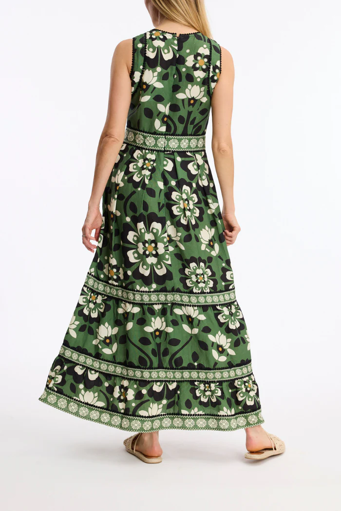 Floral Print Sleeveless Dress - Image 3