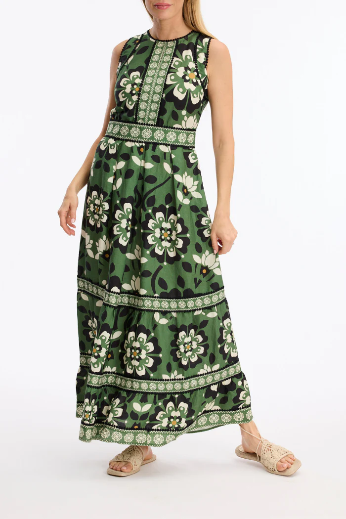 Floral Print Sleeveless Dress - Image 4