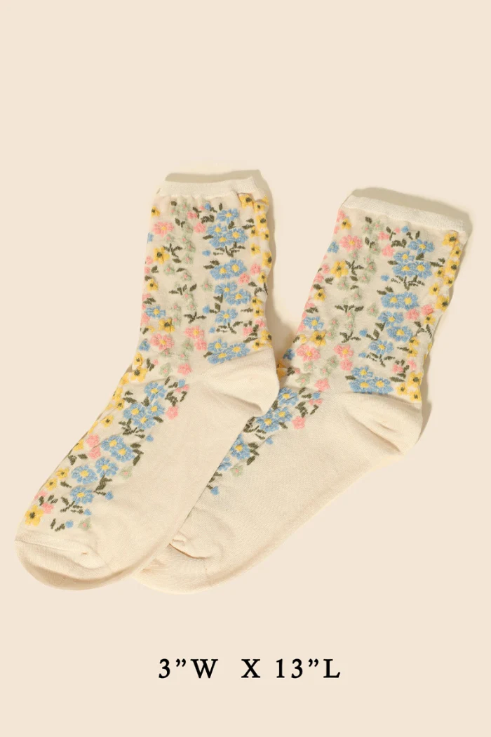 Flower Pattern Socks - Image 3