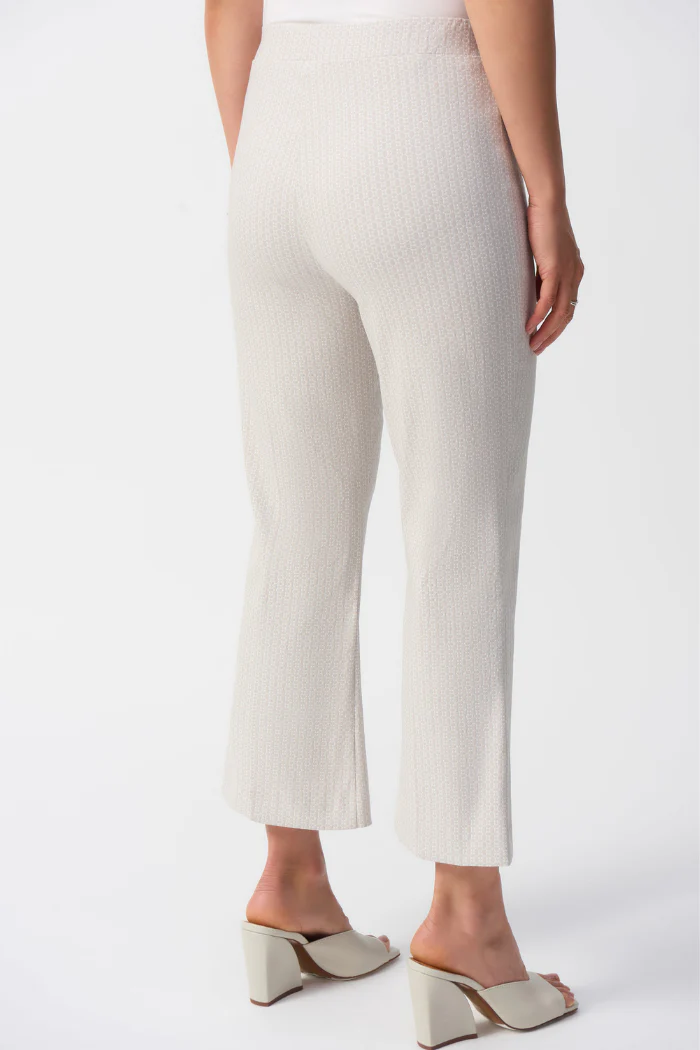 Geometric Jacquard Flared Pull-on Pants - Image 3