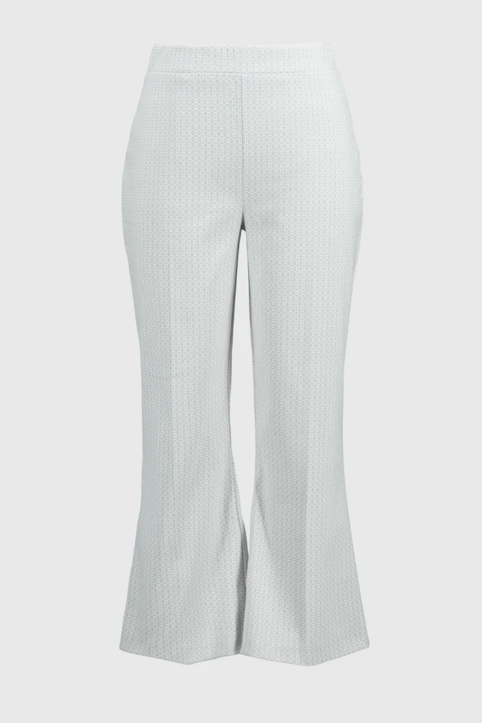 Geometric Jacquard Flared Pull-on Pants - Image 5