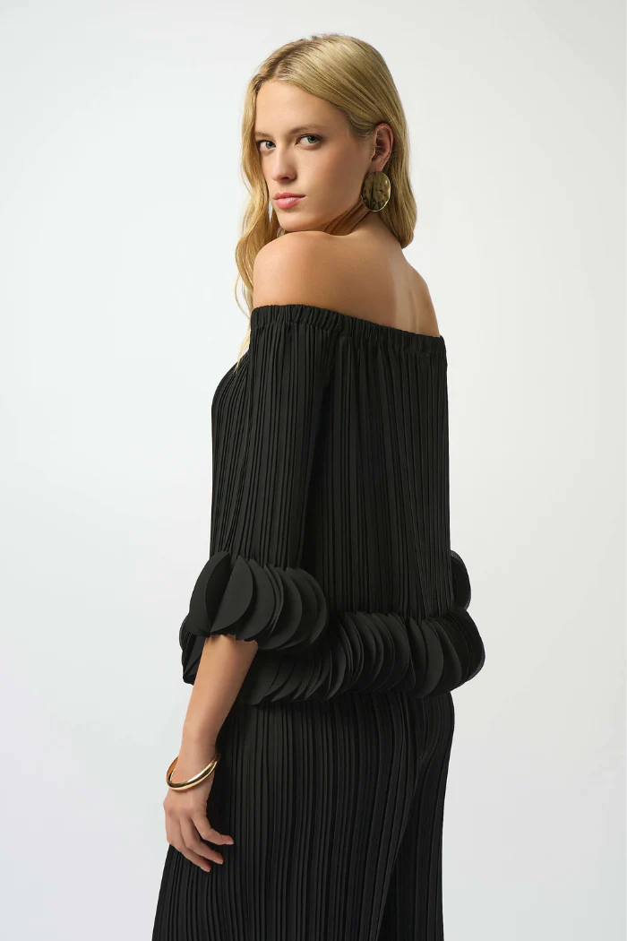 Georgette Off Shoulder Pleated Top - Image 2