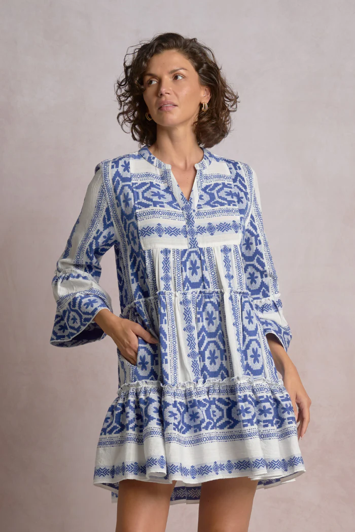 Grecian Tiered Mini Dress - Image 2