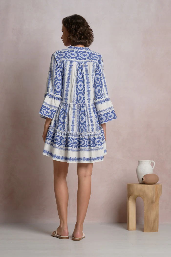 Grecian Tiered Mini Dress - Image 4