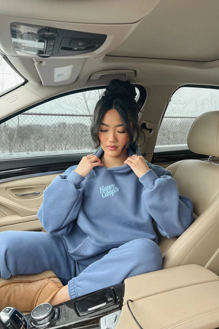 Happy Camp3r Puff Series Hoodie - Vintage Blue - Image 8