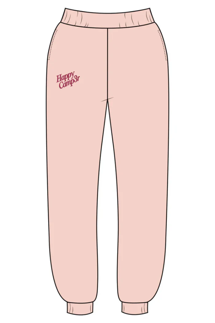 Happy Camp3r Puff Series Sweatpants - Snowflake Pink - Image 3