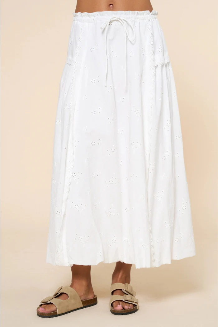 Ivory Eyelet Maxi Skirt - Image 2