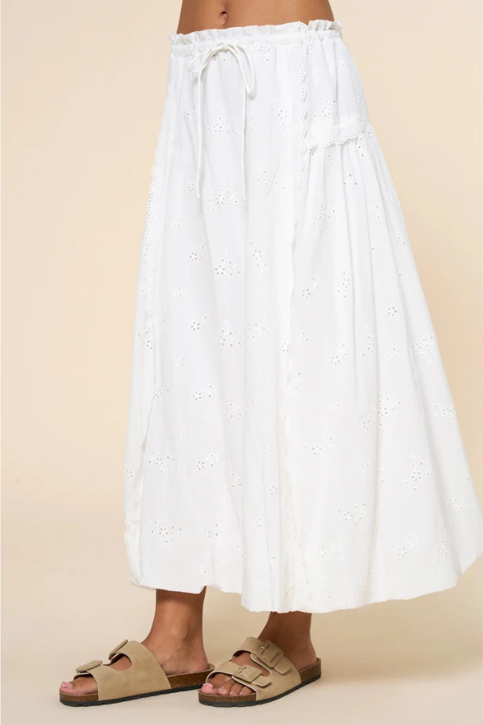 Ivory Eyelet Maxi Skirt - Image 3