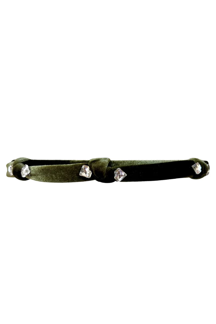 Jayden Velvet/ Crystal Headband - Image 2
