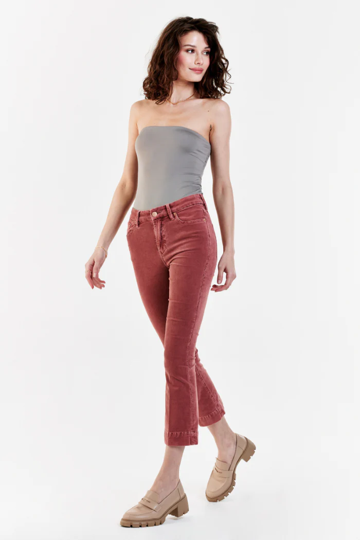 Jeanne Super High Rise Cropped Flare Cords - Image 4