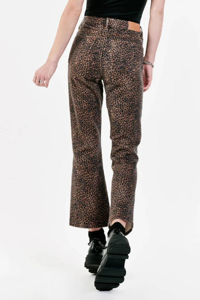 Jeanne Super High Rise Cropped Flare Jeans - Image 3
