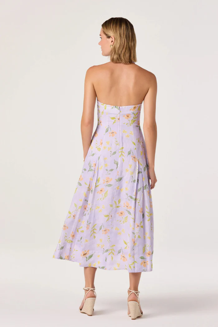 Jesenia Halter Floral Midi Dress - Image 6