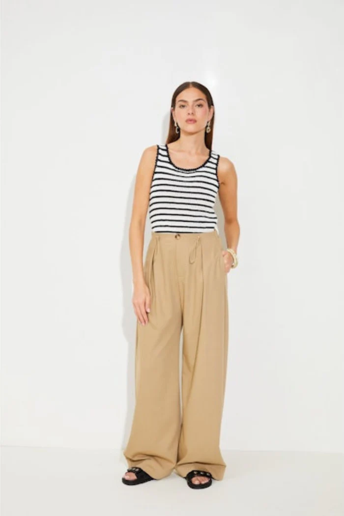 Jilian Fluid Drawstring Wide Leg Pants - Image 5
