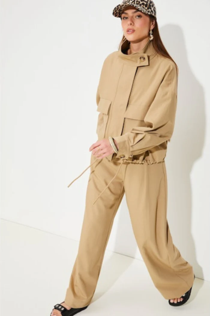 Jilian Fluid Drawstring Wide Leg Pants - Image 6