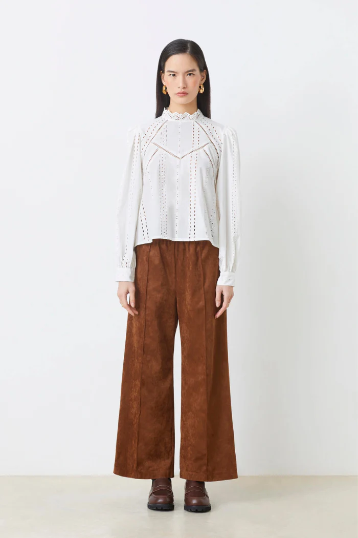 Johan Wide Leg Faux Suede Pants