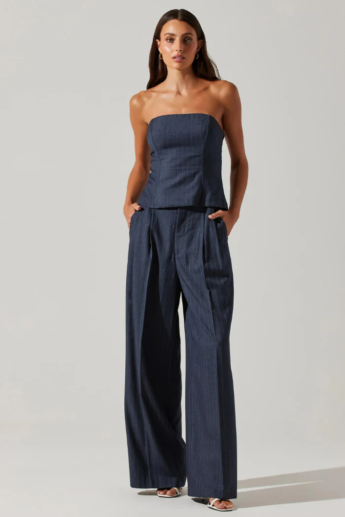Kalani Pinstripe Tube Top - Image 4