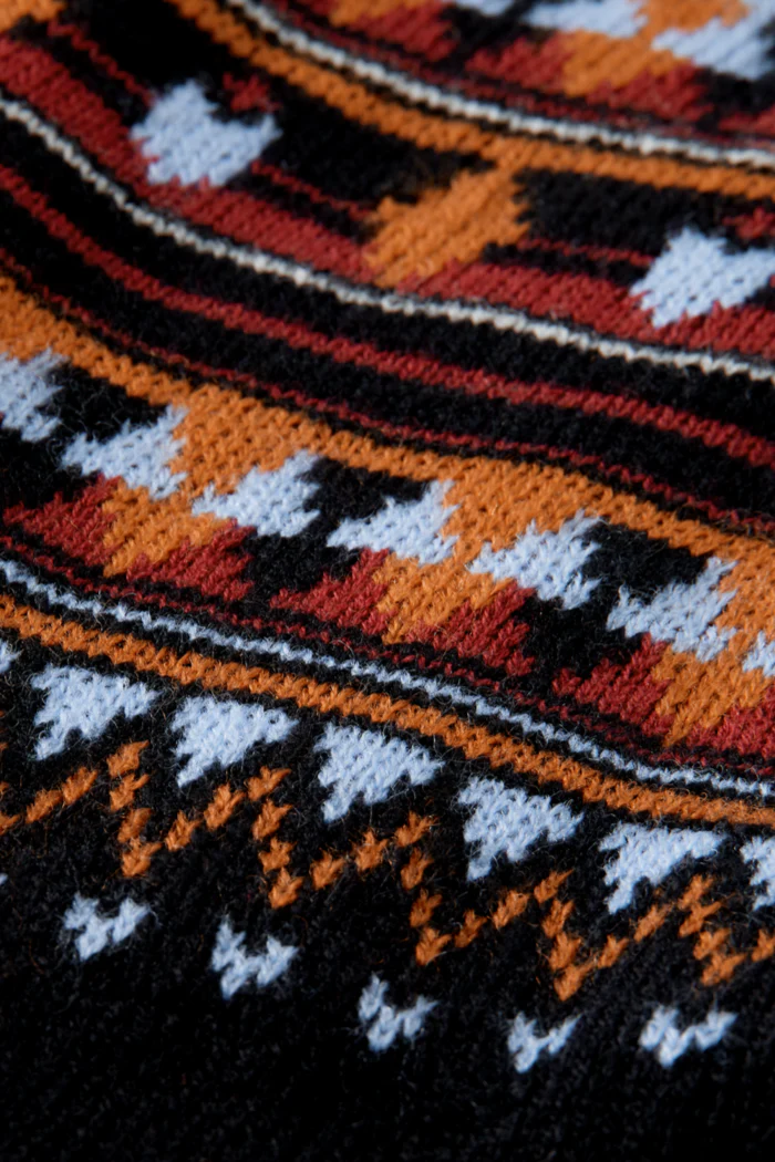 Knitted Ikat Turtleneck Mini Dress - Image 8