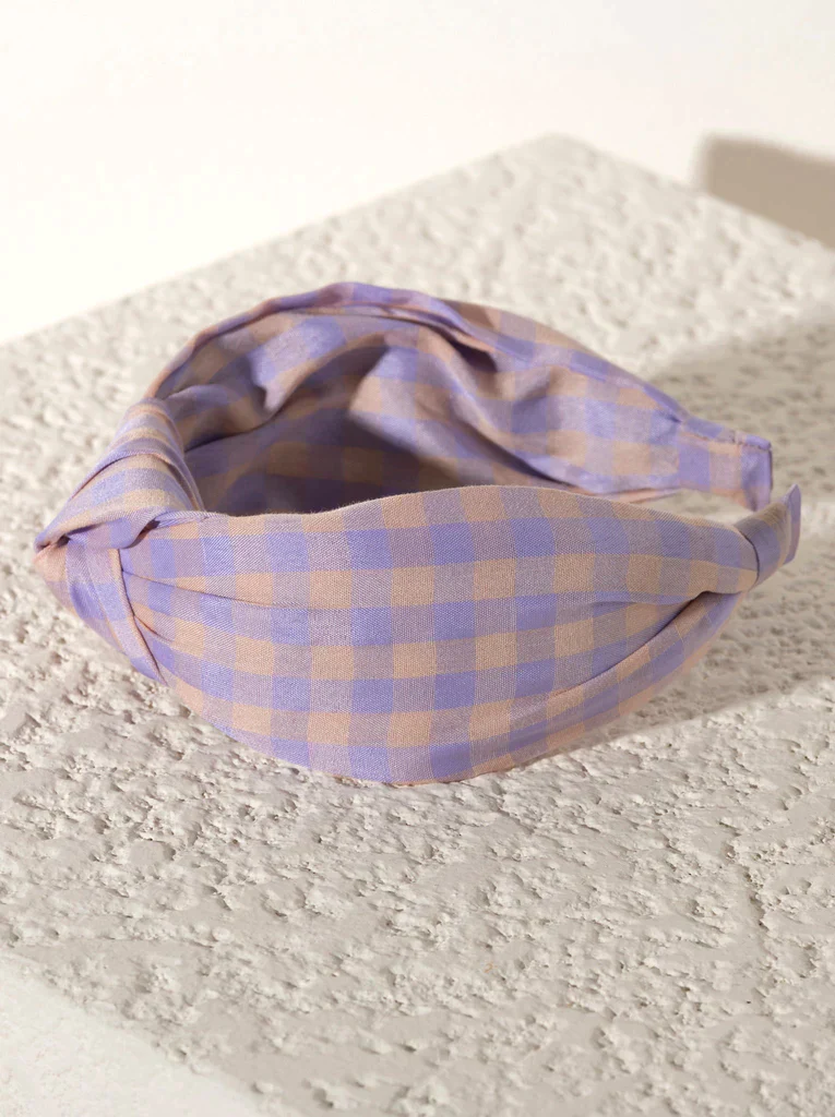 Knotted Checked Spring Headband - Image 3