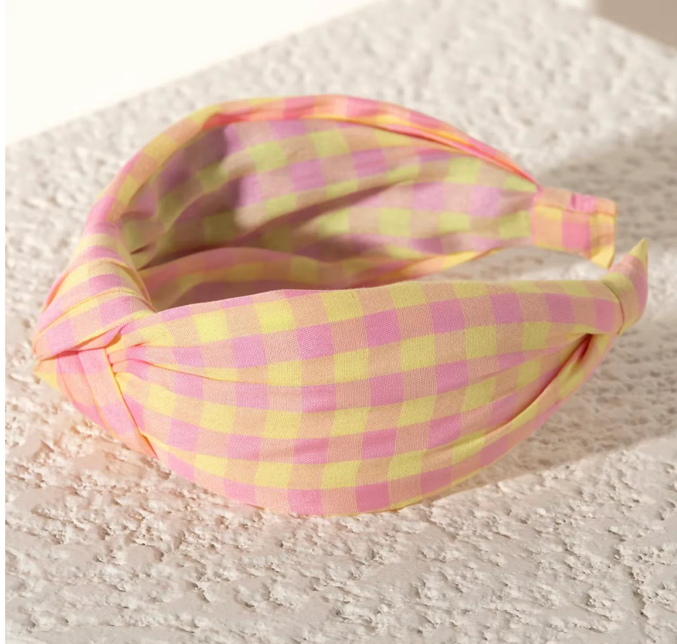 Knotted Checked Spring Headband - Image 4