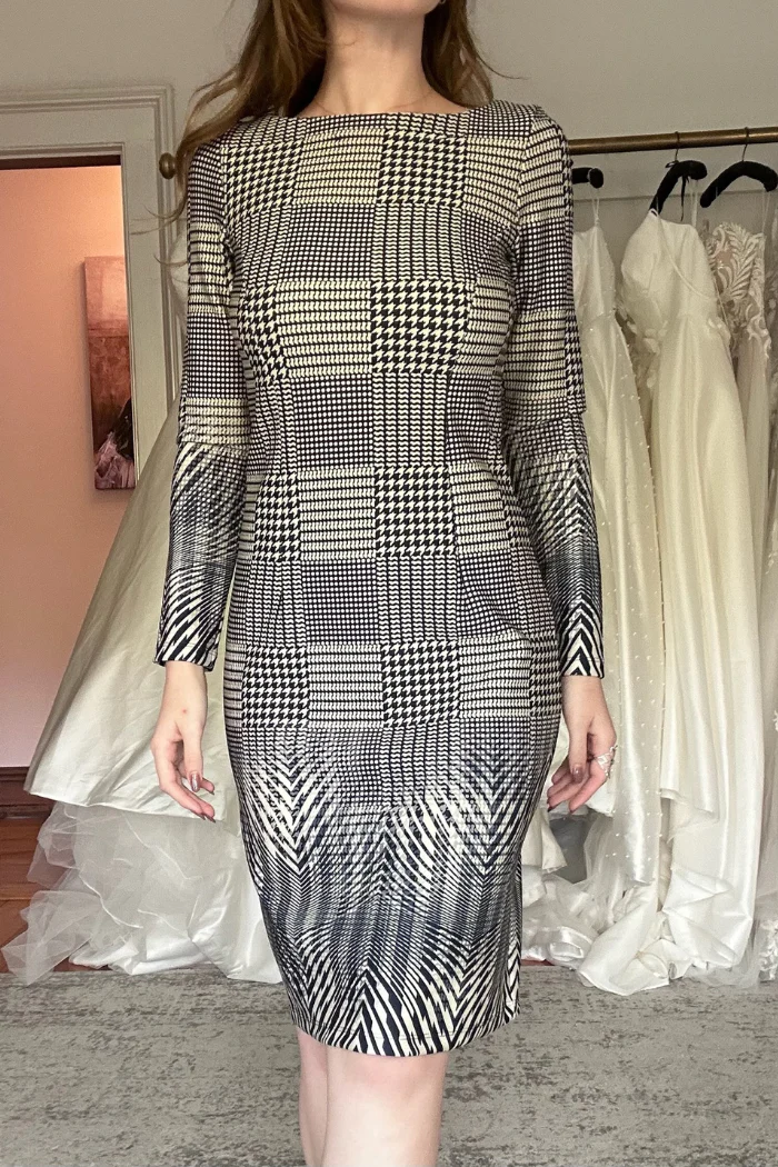 Long Sleeve Scuba Dress - Image 3