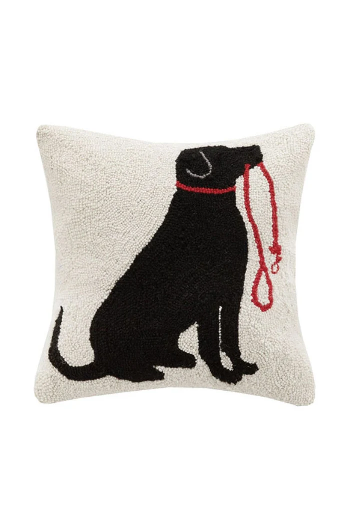 Labrador Dog & Leash Hook Pillow - Image 2