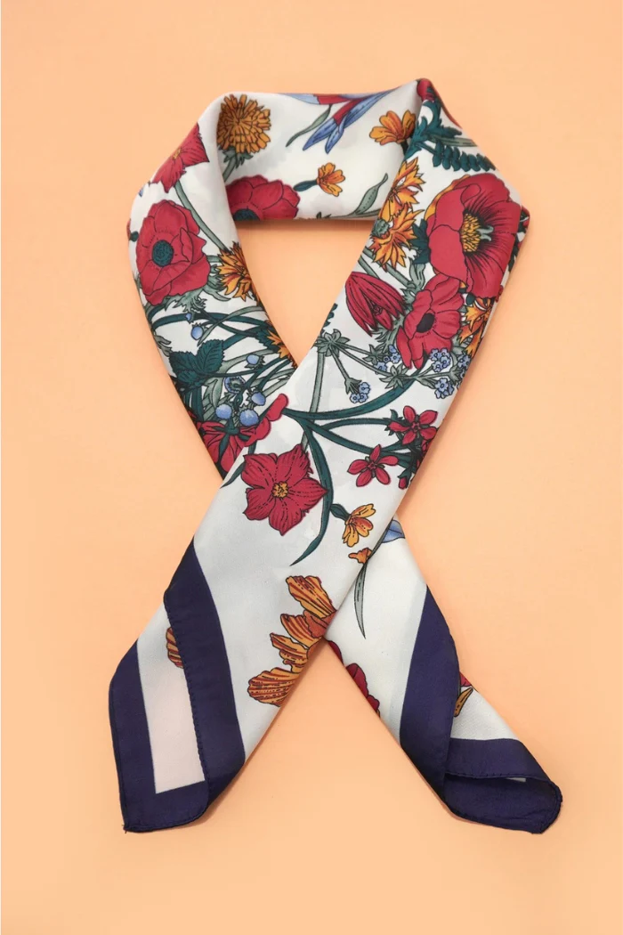 Large Floral Print Bandana Scarf - Image 2