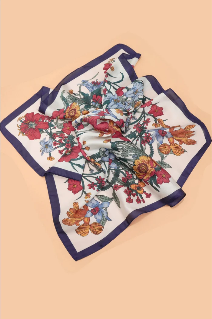 Large Floral Print Bandana Scarf - Image 3