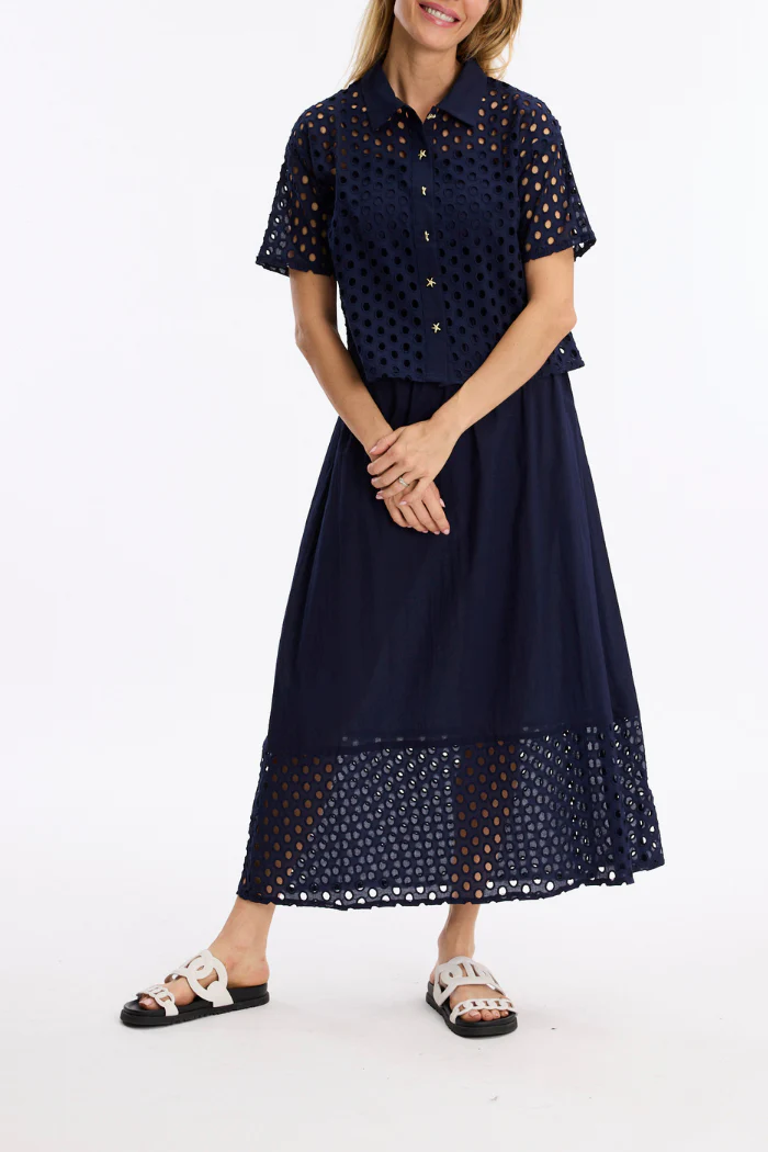 Laura Openwork Short Sleeve Blouse - Image 5