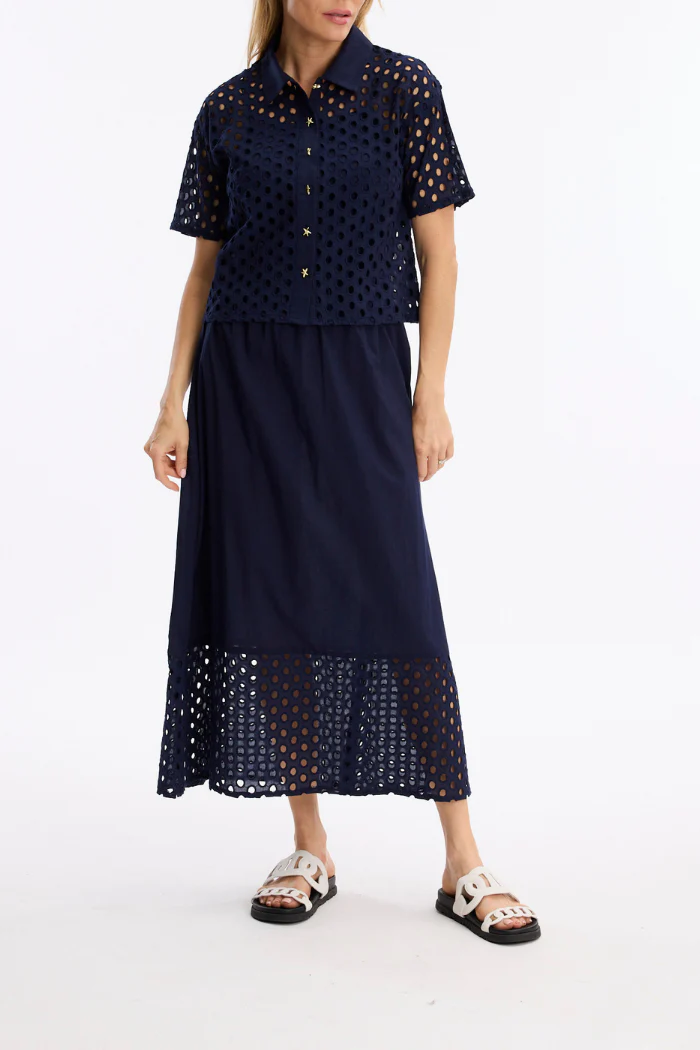 Laura Openwork Short Sleeve Blouse - Image 6