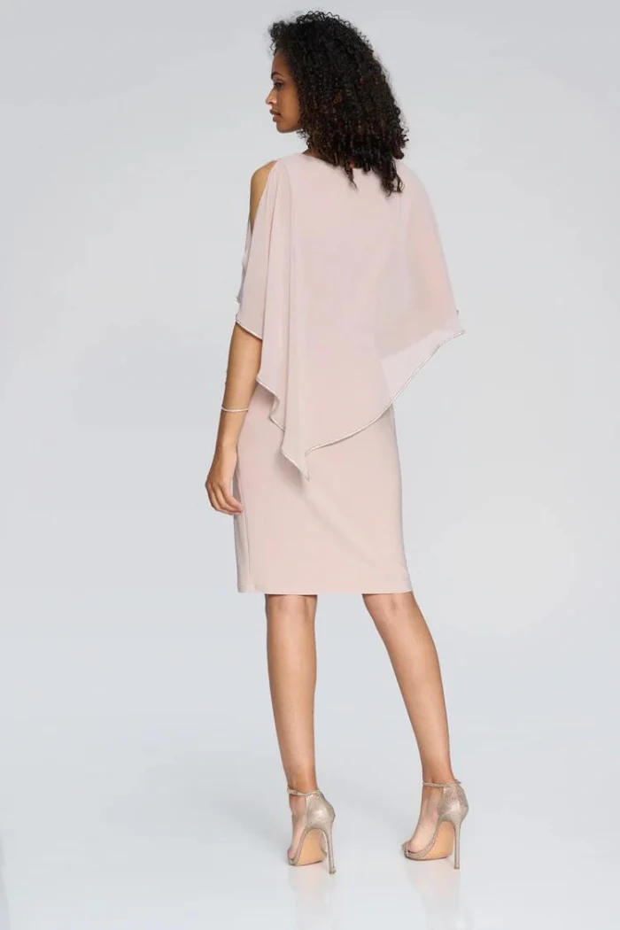 Layered Dress With Cape Overlay - Image 15