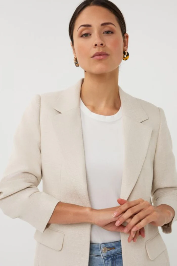 Linen Look Blazer - Image 2